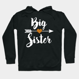 Big Sister Arrow Love White Hoodie